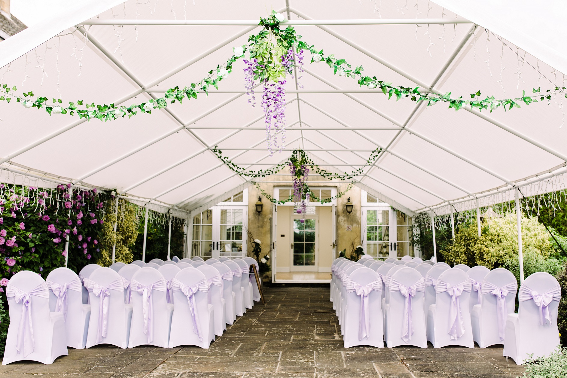 Hethfelton House marquee ceremony room