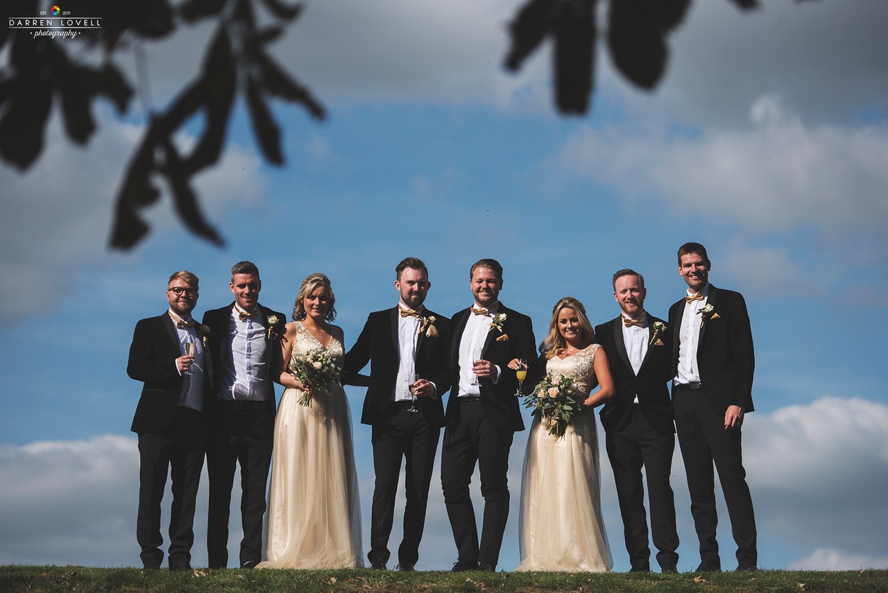 Tithe Barn wedding party