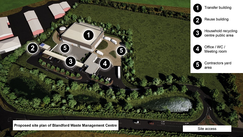 Aerial photo of the new waste centre