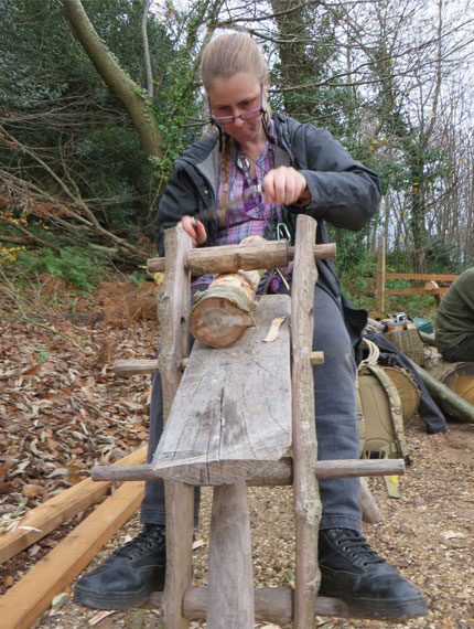 Making stakes for shelter