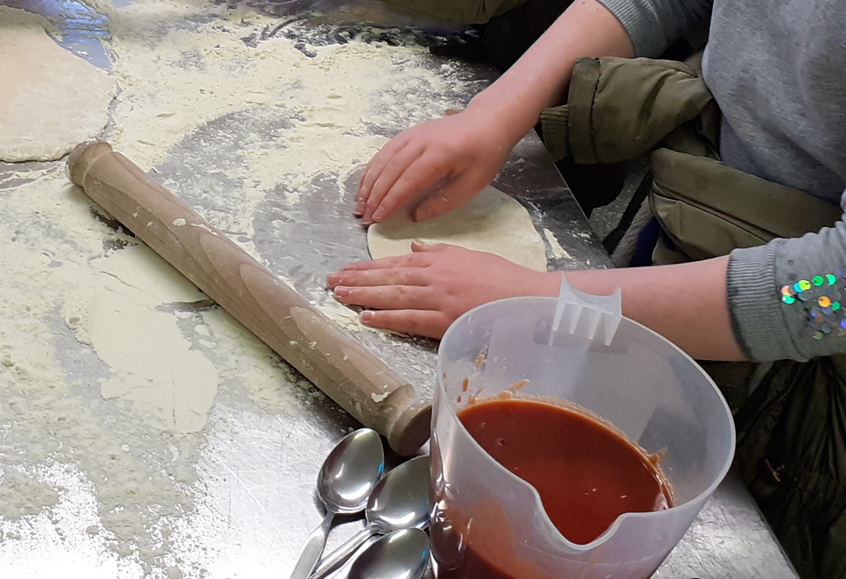 a young person cooking