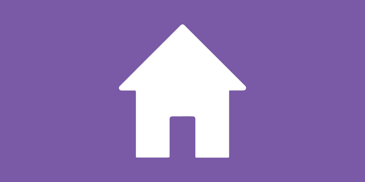 Image of a house on a purple background