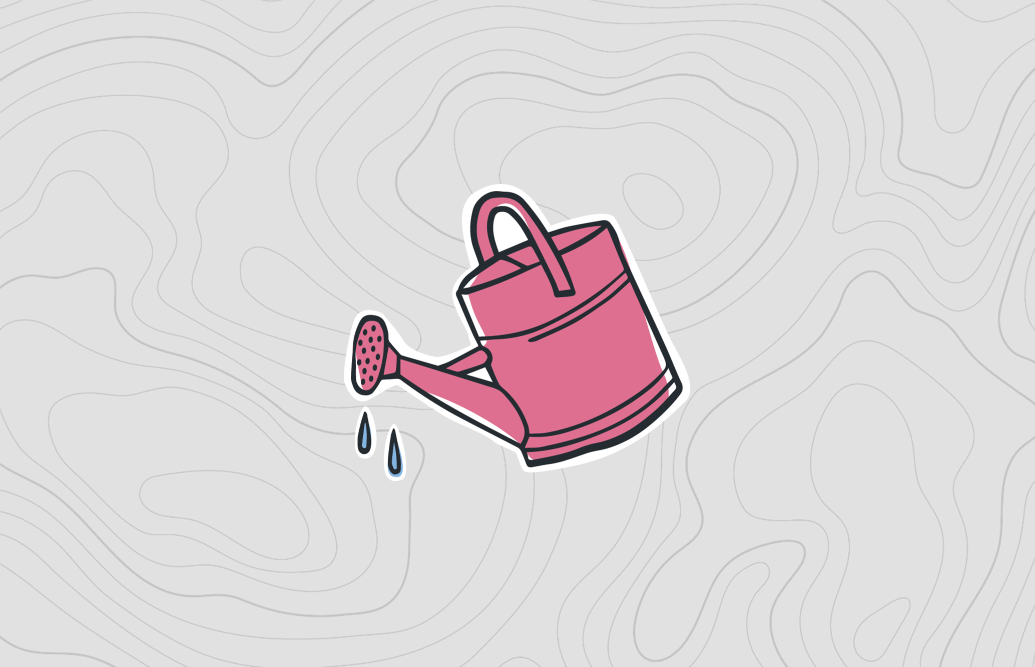 illustration of a watering can